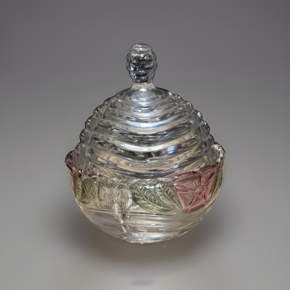 Vintage Anna Hutte Bleikristall Lead Crystal Hand Cut Candy Dish w/ Lid Germany